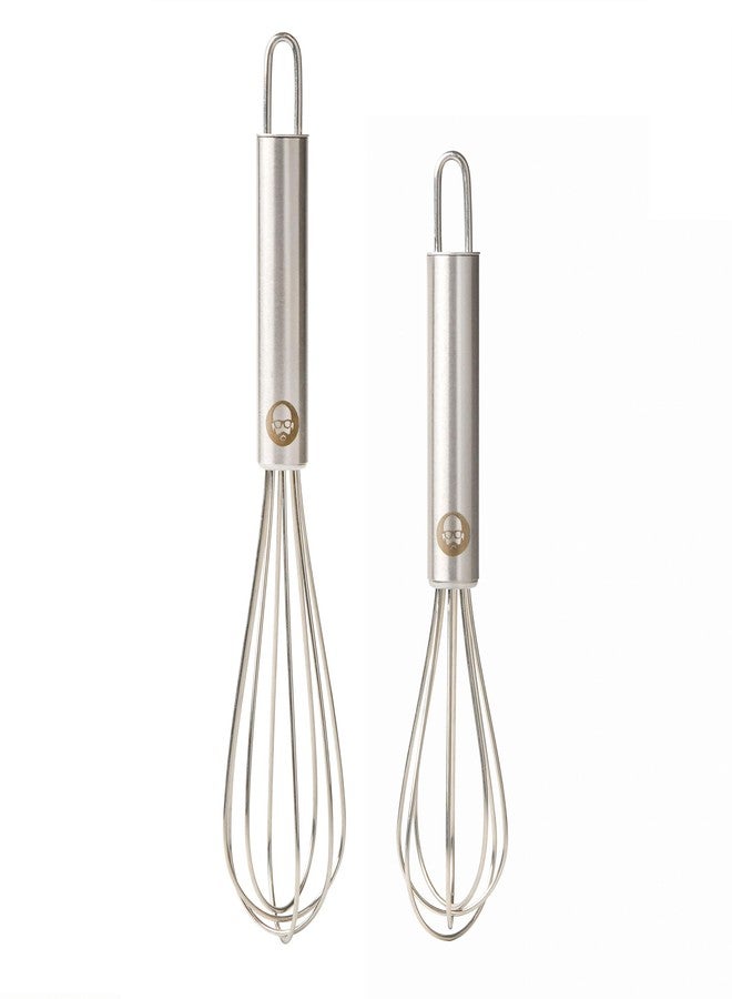 Babish 2-Piece Tiny Whisk Set - 5” & 7” Stainless Steel Mini Whisks for Mixing, Beating & Frothing - Durable Kitchen Utensils for Cooking & Baking - Image 1
